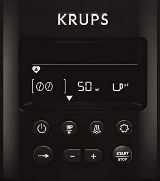 Écran LCD et panneau de commande de la Krups Essential EA816031