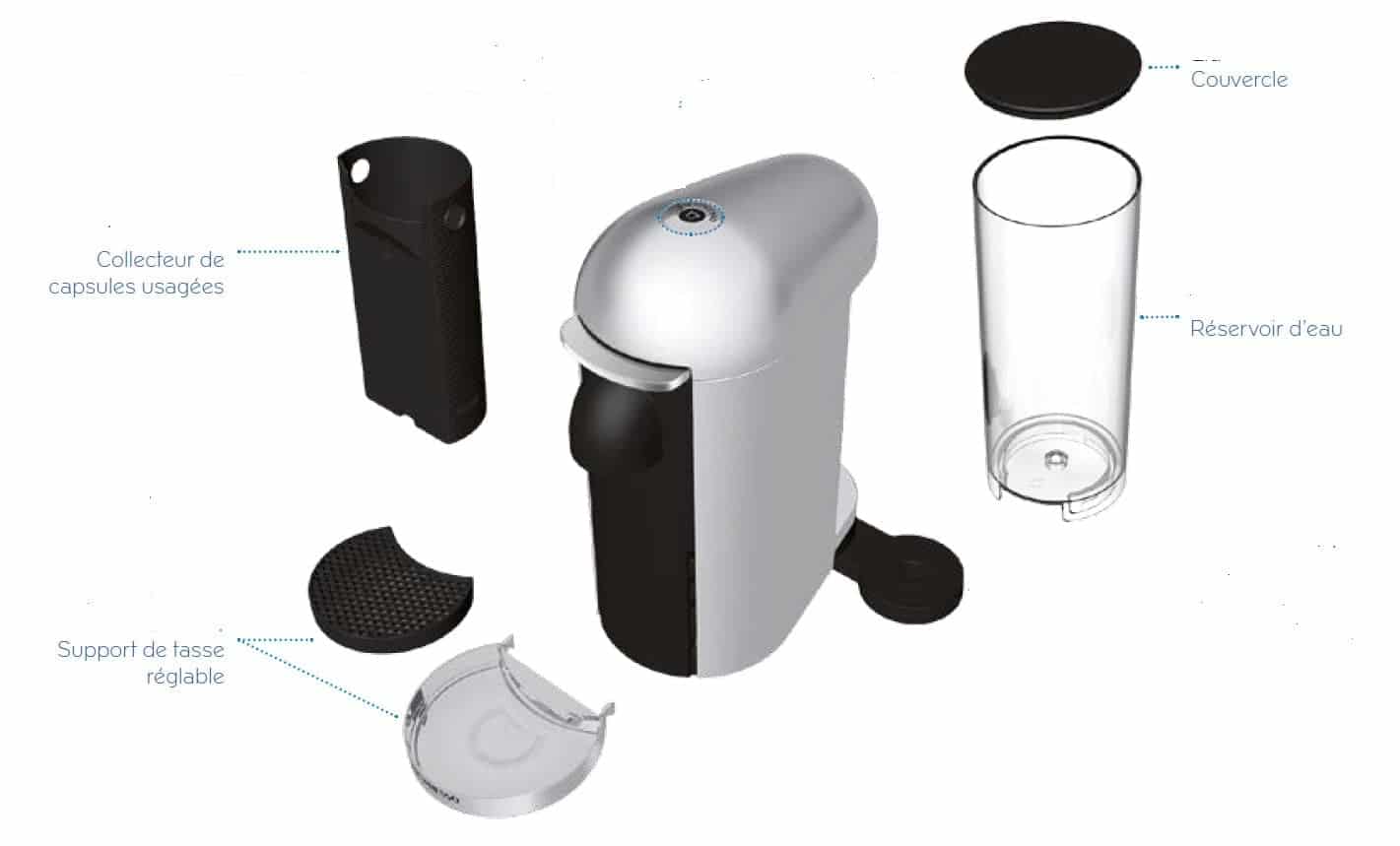 Nespresso achine à Café Krups Vertuo Plus Noir at Cafetière Espresso
