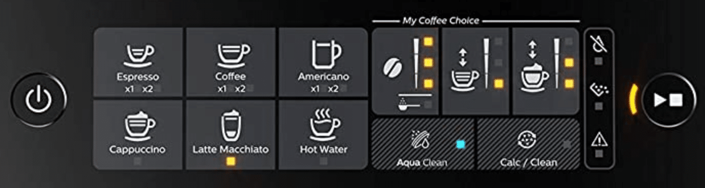 Écran tactile de la Philips LatteGo Série 3200