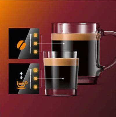 Réglage de l’intensité du café avec My Coffee Choice sur la Philips LatteGo Série 3200