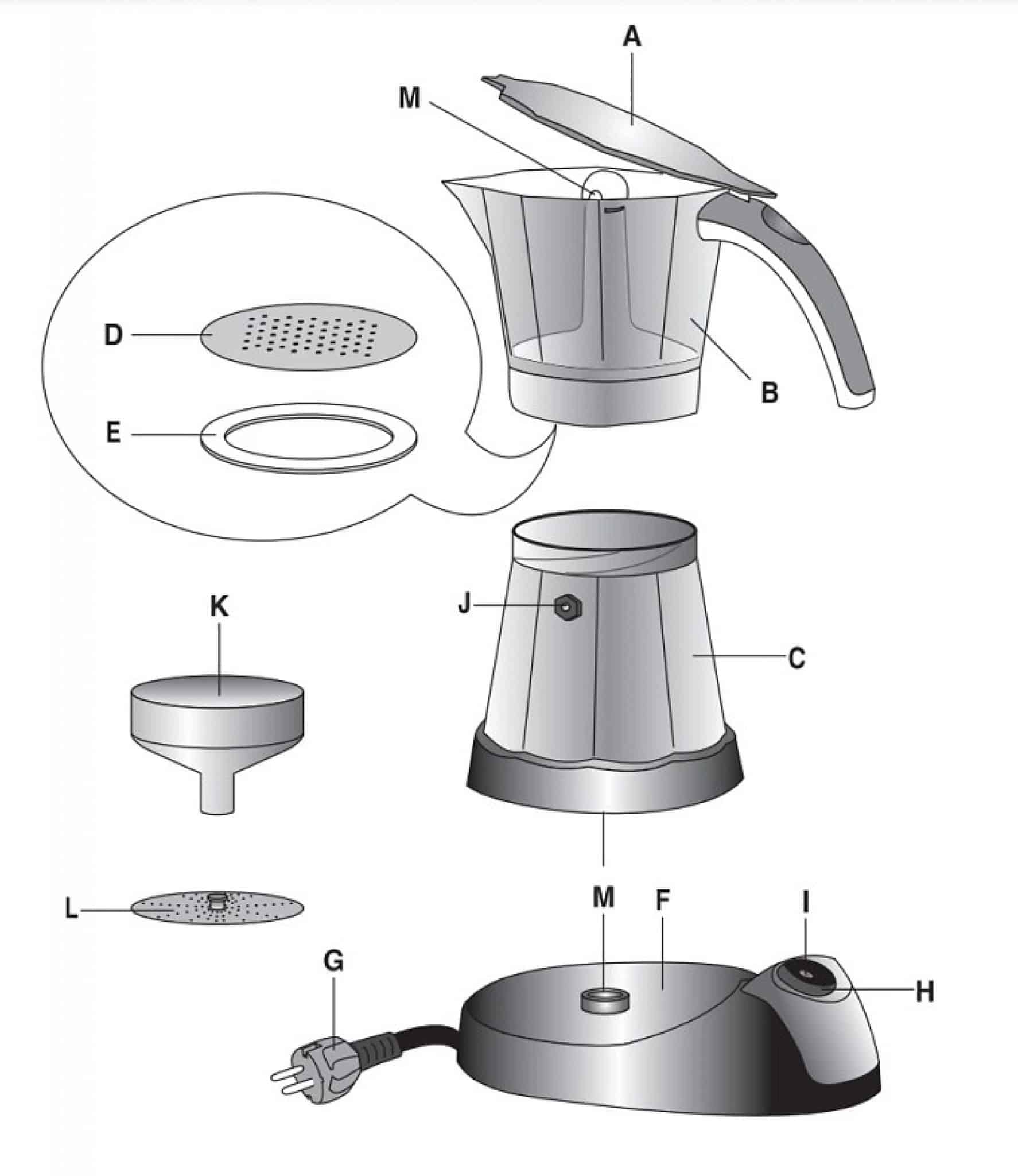 Joint Cafetière Moka DeLonghi Alicia 2 Tasses EMK2 EMKE21 Original