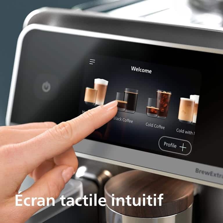 Écran tactile de la Philips Café Aromis Série 8000